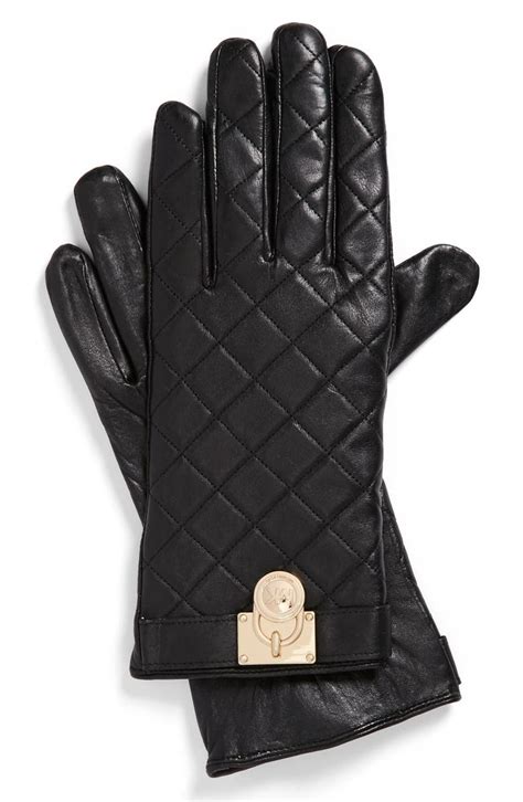 michael kors red leather gloves|michael kors leather gloves women.